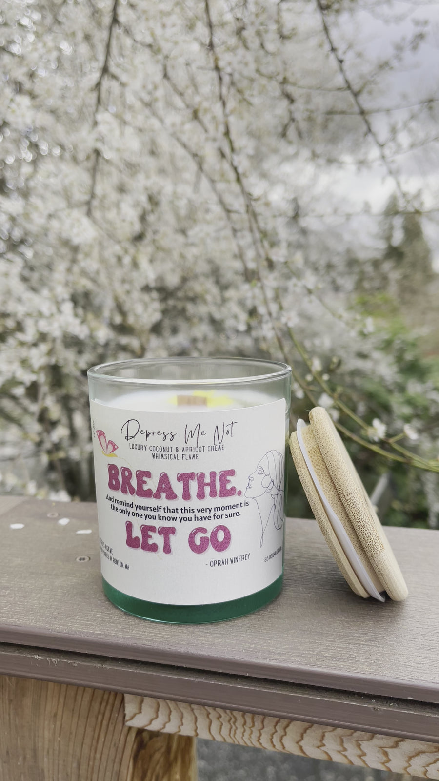 Breathe, Let Go Candle